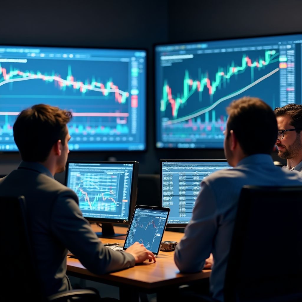 Equipo analizando mercados