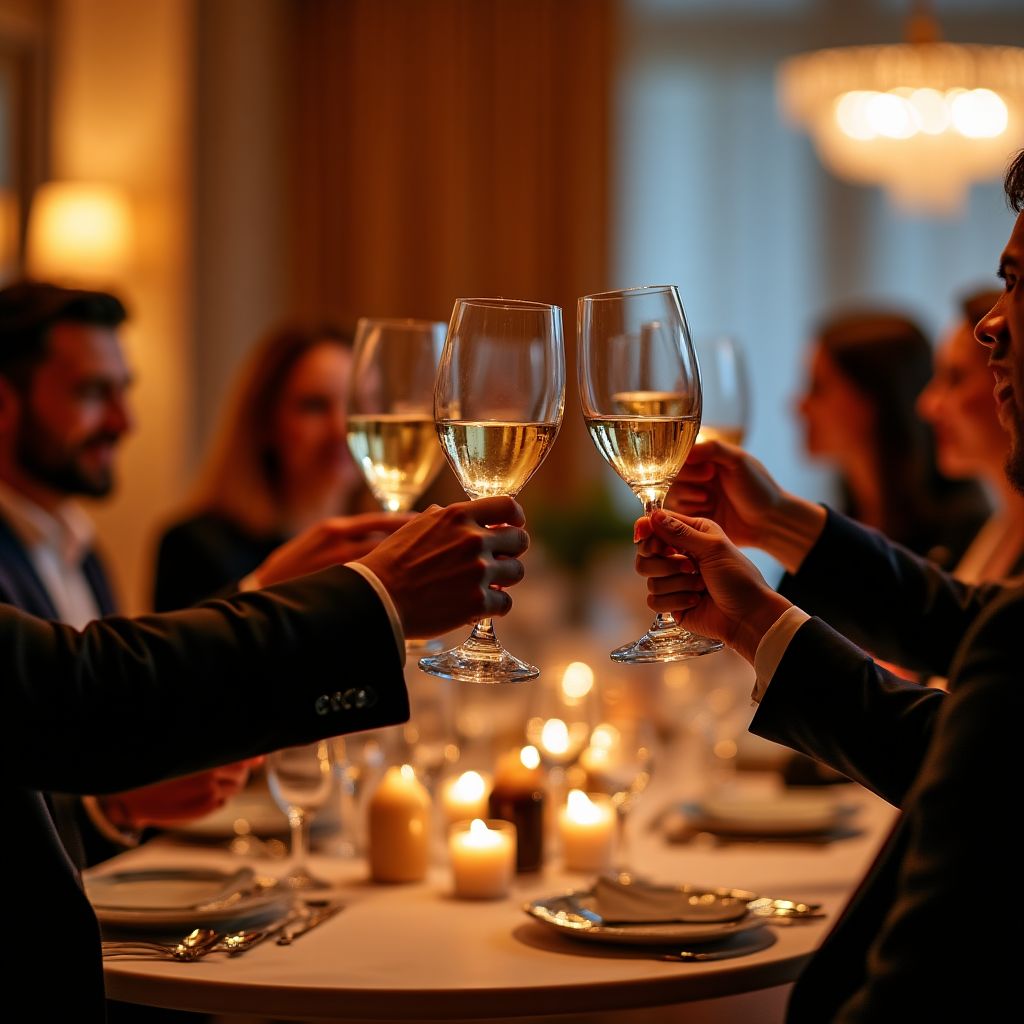 Celebración de logros con clientes